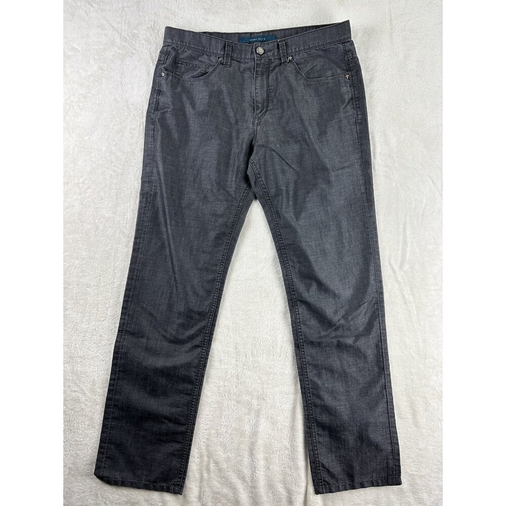 Perry Ellis Men’s Pants Size 34 x 31* Dark Gray Black Jeans Lightweight Casual